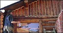 log cabin staining arkansas